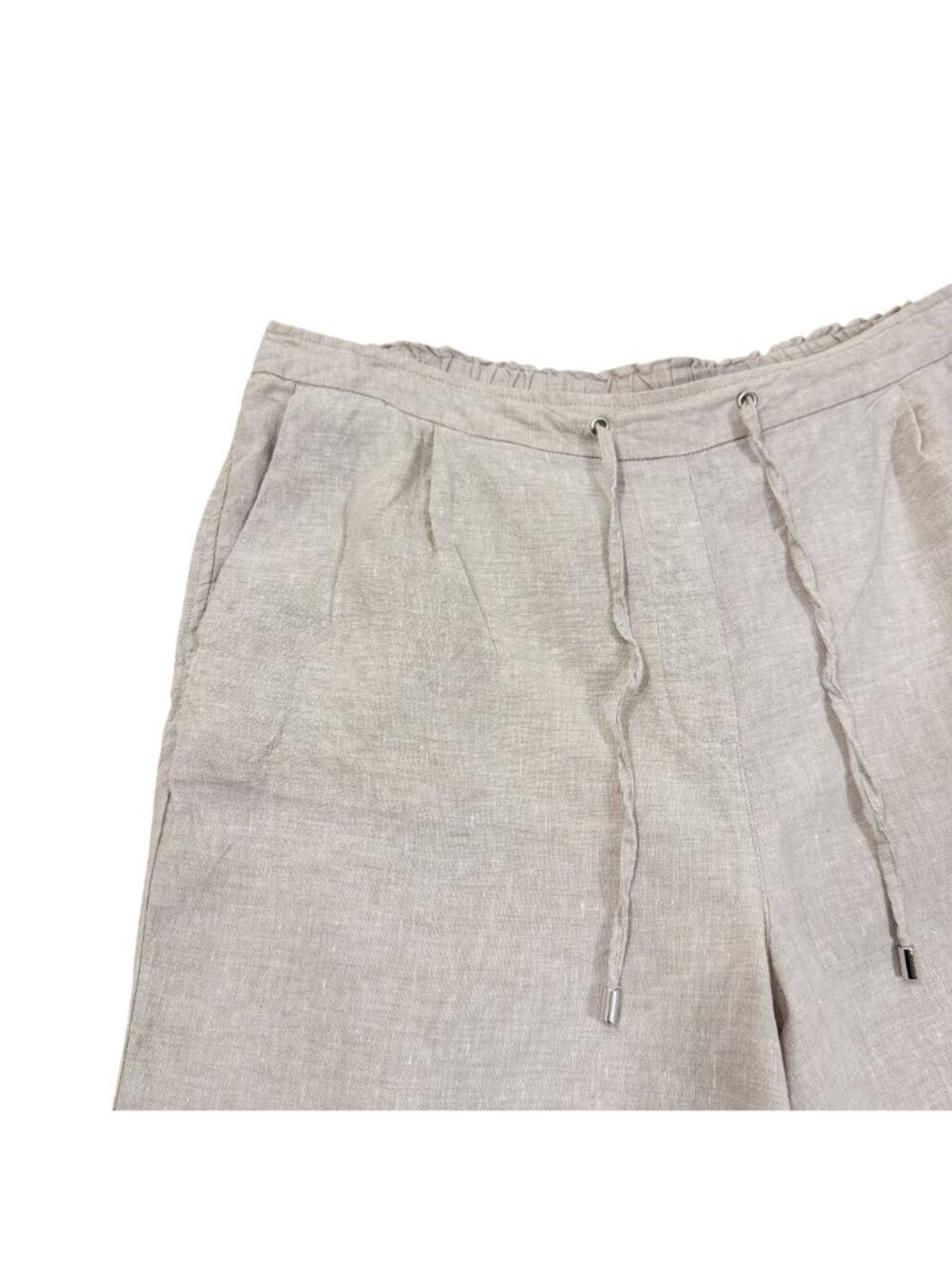 Chico’s – Women’s Beige 100% Linen Pull-On Bermuda Shorts – Size M - Picture 4 of 11